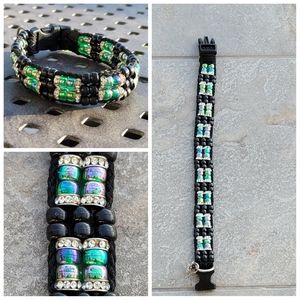 Custom Handmade Beaded Bling Dog Collar